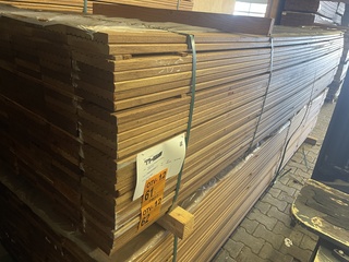 Ca. 100x Guyana Teak vlonderplanken , 21x145mm, lengte 365cm